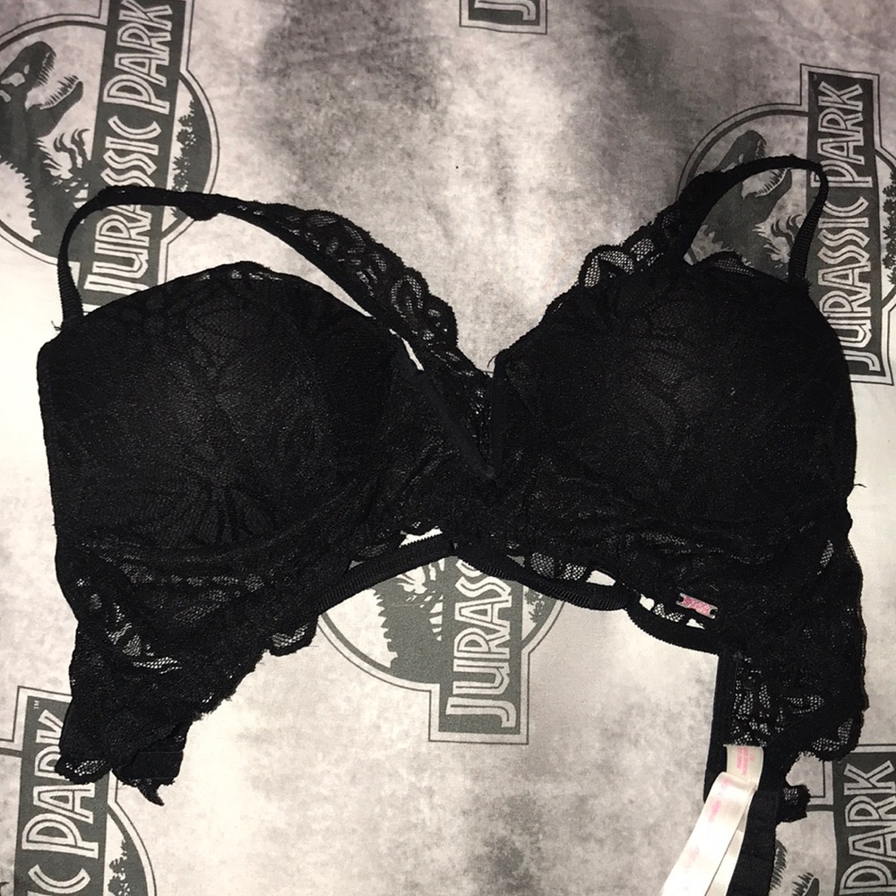 pink push up lace bra